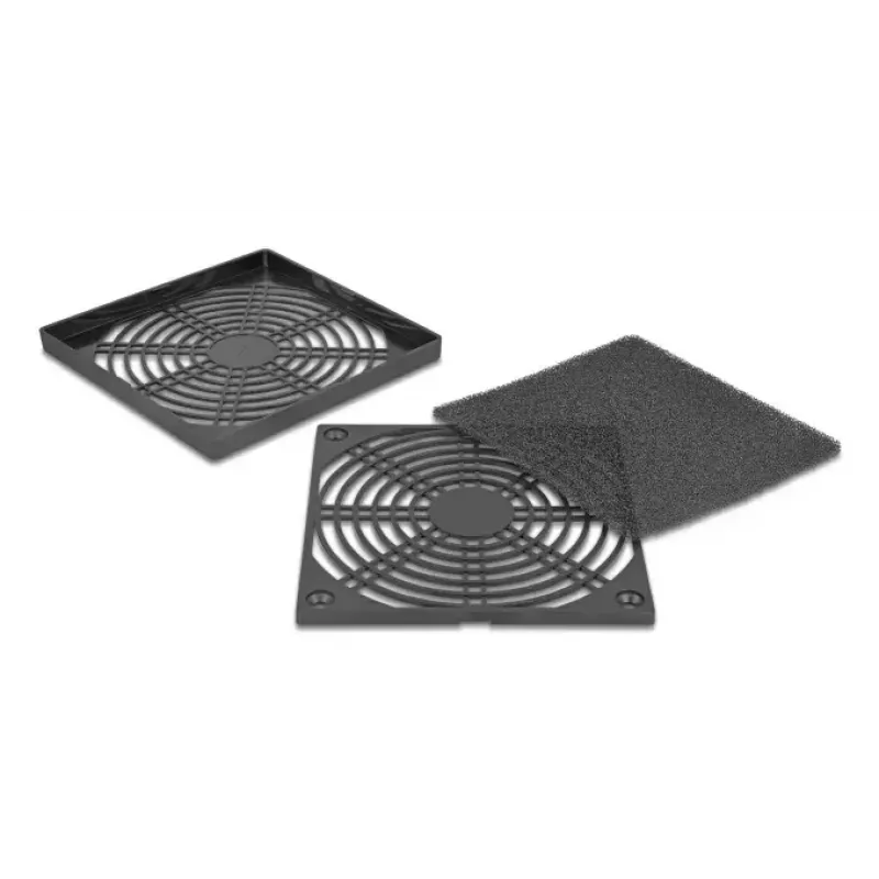 Delock 67313 rejilla para ventilador con filtro de polvo 120 x 120 mm, negra