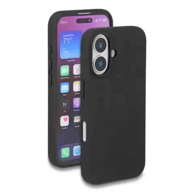 Delock 81620 funda protectora para iPhone 17, compatible con MagSafe, de silicona soft-touch, negra