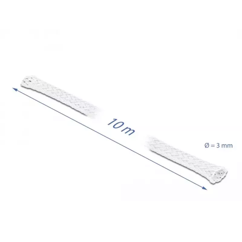 Funda de malla DeLOCK 20692 10 m x 3 mm blanco