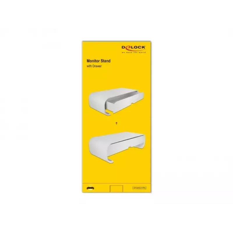 Soporte para monitor DeLOCK 18324 con cajón blanco