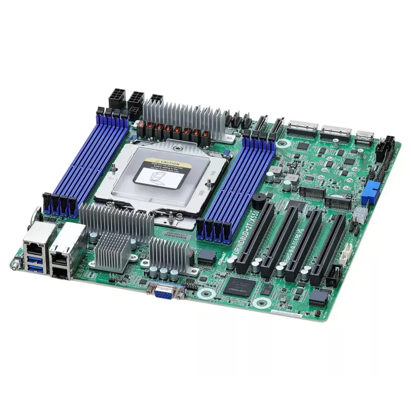 Placa base ASROCK TURIND8UD-2T/X550 - AMD SoC, Socket SP5, 8x DIMM, hasta 256 GB, 10GbE Intel X550-AT2