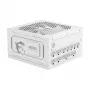 Fuente de alimentación MSI MAG A1000GL PCIE5 WHITE 1000 W ATX 24-Pin, 80 PLUS Gold, ventilador de 135 mm