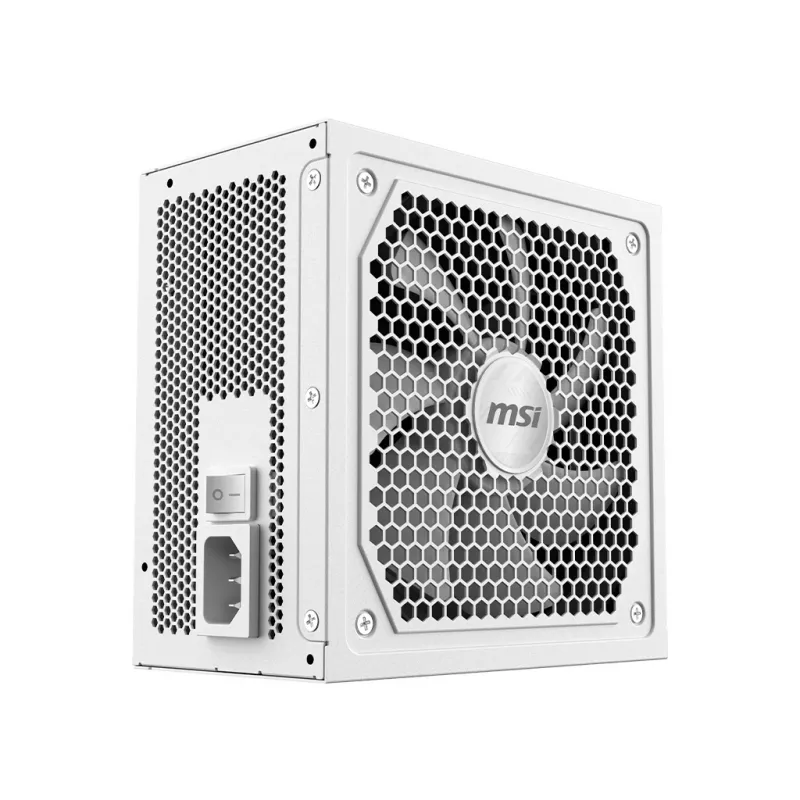 Fuente de alimentación MSI MAG A1000GL PCIE5 WHITE 1000 W ATX 24-Pin, 80 PLUS Gold, ventilador de 135 mm