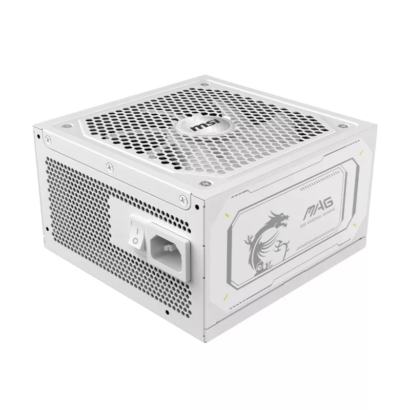 Fuente de alimentación MSI MAG A1000GL PCIE5 WHITE 1000 W ATX 24-Pin, 80 PLUS Gold, ventilador de 135 mm