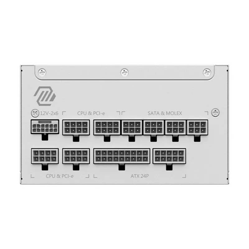 Fuente de alimentación MSI MAG A1000GL PCIE5 WHITE 1000 W ATX 24-Pin, 80 PLUS Gold, ventilador de 135 mm