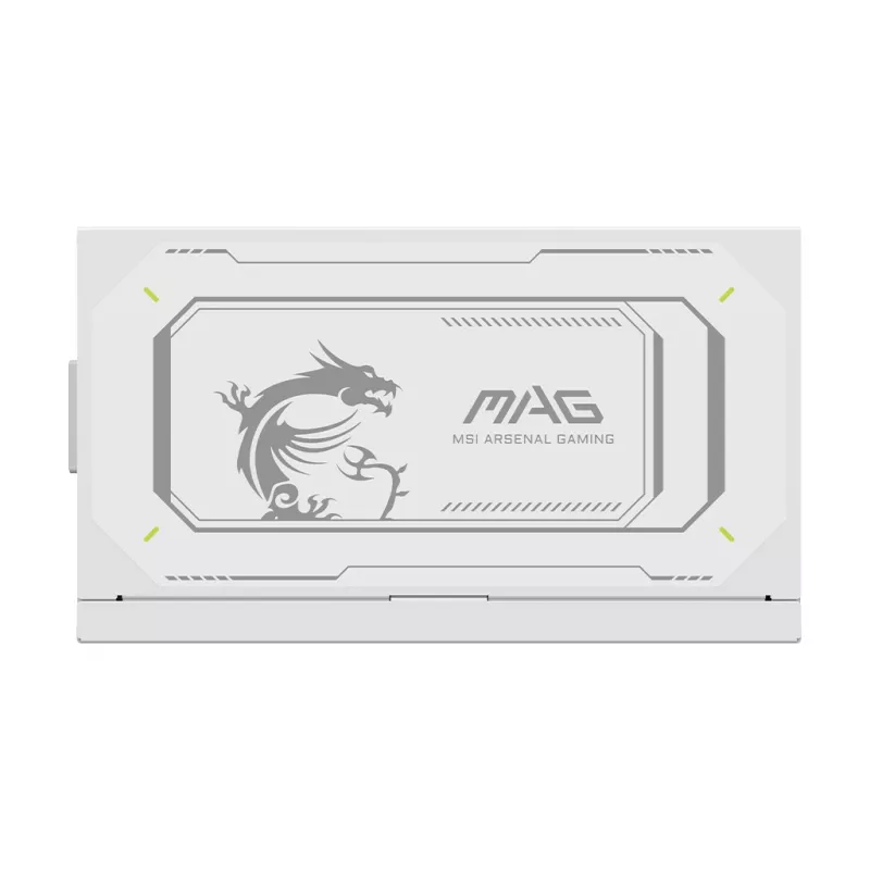 Fuente de alimentación MSI MAG A1000GL PCIE5 WHITE 1000 W ATX 24-Pin, 80 PLUS Gold, ventilador de 135 mm