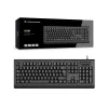 CONCEPTRONIC Teclado USB con lector de tarjetas Smart-ID KAYNE01IT — tamaño completo 105 teclas, distribución italiana, con cable, cable de 1,5 m, negro