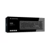 CONCEPTRONIC Teclado USB con lector de tarjetas Smart-ID KAYNE01IT — tamaño completo 105 teclas, distribución italiana, con cable, cable de 1,5 m, negro