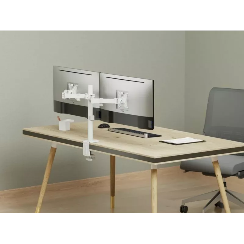 Equip Soporte de mesa ajustable para doble monitor de 17