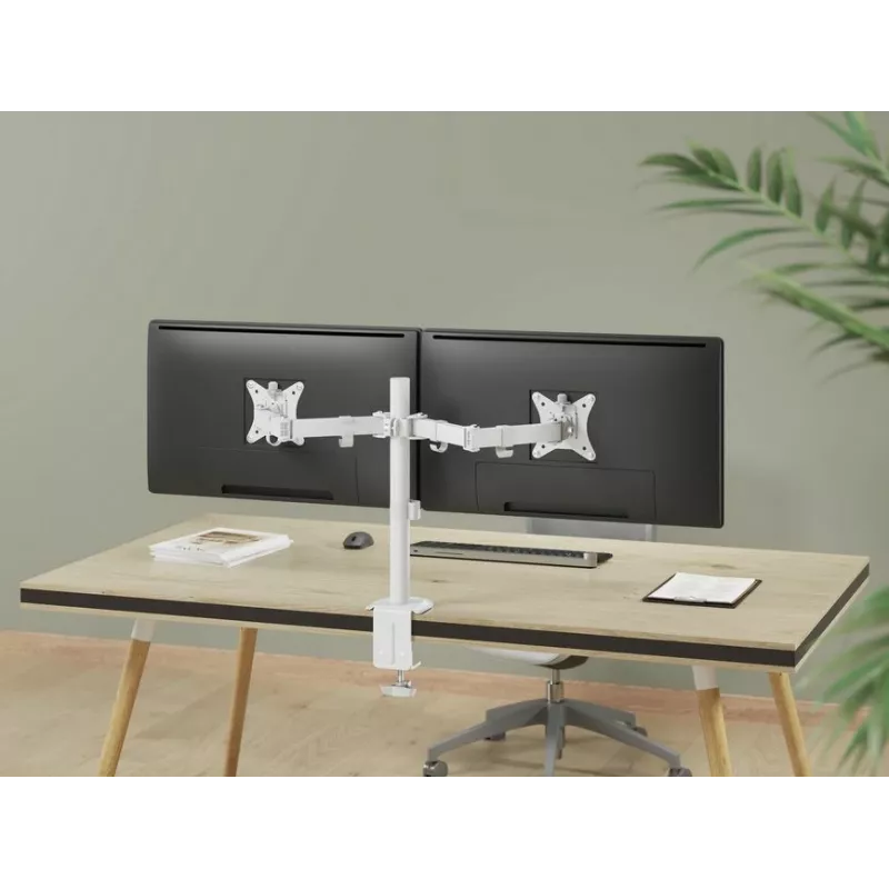 Equip Soporte de mesa ajustable para doble monitor de 17