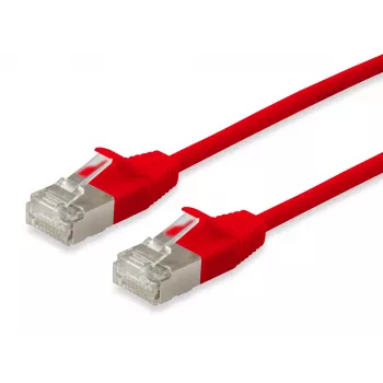 Equip Cable de red Cat.6A F/FTP fino 0,15 m rojo 10000 Mbit/s