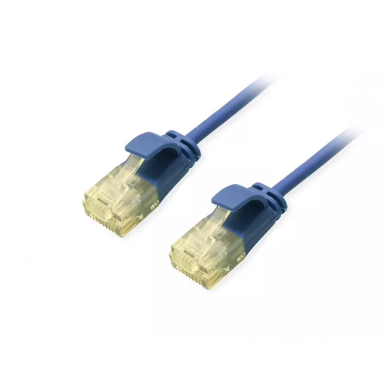 Cable de red Cat.6A U/UTP fino Equip 1 m azul 10000 Mbit/s