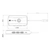 Techly IDATA USBC-HUB5WL Extensor AV transmisor y receptor AV negro