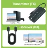 Techly IDATA USBC-HUB5WL Extensor AV transmisor y receptor AV negro