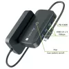 Techly IDATA USBC-HUB5WL Extensor AV transmisor y receptor AV negro