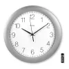 Hama Teneriffa Reloj analógico redondo plateado, blanco