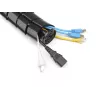 Canaleta para cables Equip guía de cables de doble canal negra