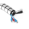 Funda para cables Equip gestión de cables en espina de doble canal plateada