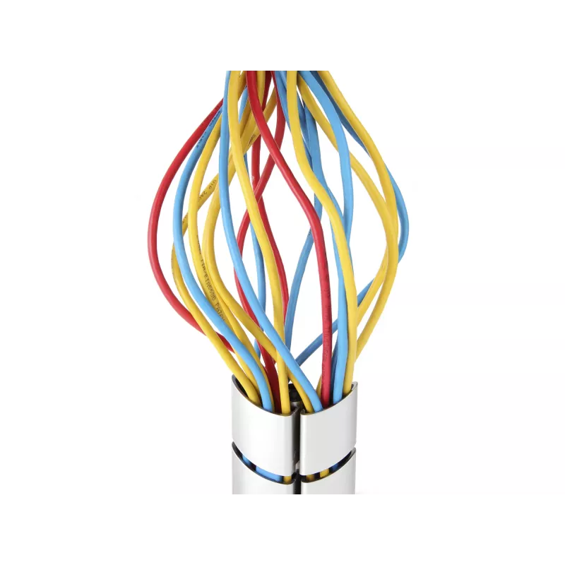 Funda para cables Equip gestión de cables en espina de doble canal plateada