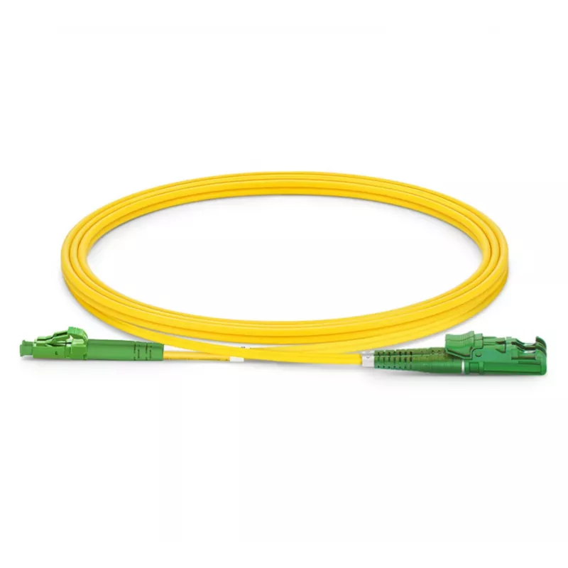 Latiguillo de fibra óptica EQUIP E2000/APC a LC/APC 7,00 m SM dúplex OS2 amarillo