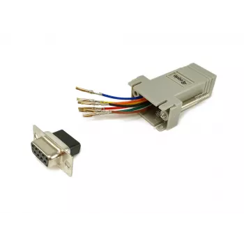 Adaptador Equip DB9 a RJ45 hembra serie gris 72x33x16mm