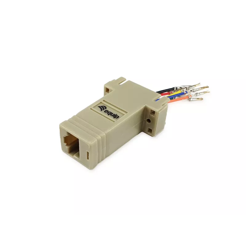 Adaptador Equip DB9 a RJ45 hembra serie gris 72x33x16mm