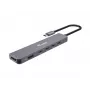 Adaptador multifunción Equip USB-C 6 en 1, HDMI 4K/30Hz, USB-C x4, USB-A x1, 5Gbps, 100W USB PD
