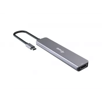 Adaptador multifunción Equip USB-C 6 en 1, HDMI 4K/30Hz, USB-C x4, USB-A x1, 5Gbps, 100W USB PD