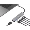 Adaptador multifunción Equip USB-C 6 en 1, HDMI 4K/30Hz, USB-C x4, USB-A x1, 5Gbps, 100W USB PD