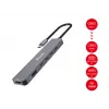 Adaptador multifunción Equip USB-C 6 en 1, HDMI 4K/30Hz, USB-C x4, USB-A x1, 5Gbps, 100W USB PD