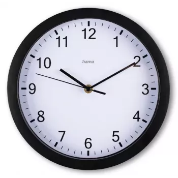 Hama Elba Reloj de cuarzo redondo negro, blanco