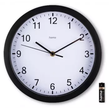 Hama Elba Reloj de cuarzo redondo negro, blanco