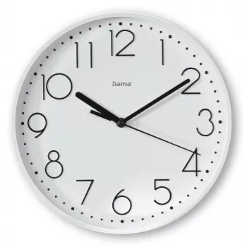 Hama Salina Reloj de cuarzo redondo blanco
