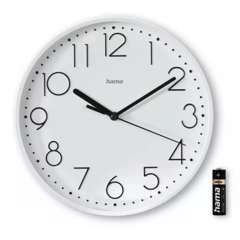 Hama Salina Reloj de cuarzo redondo blanco