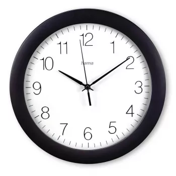 Hama Teneriffa Reloj analógico redondo negro, blanco