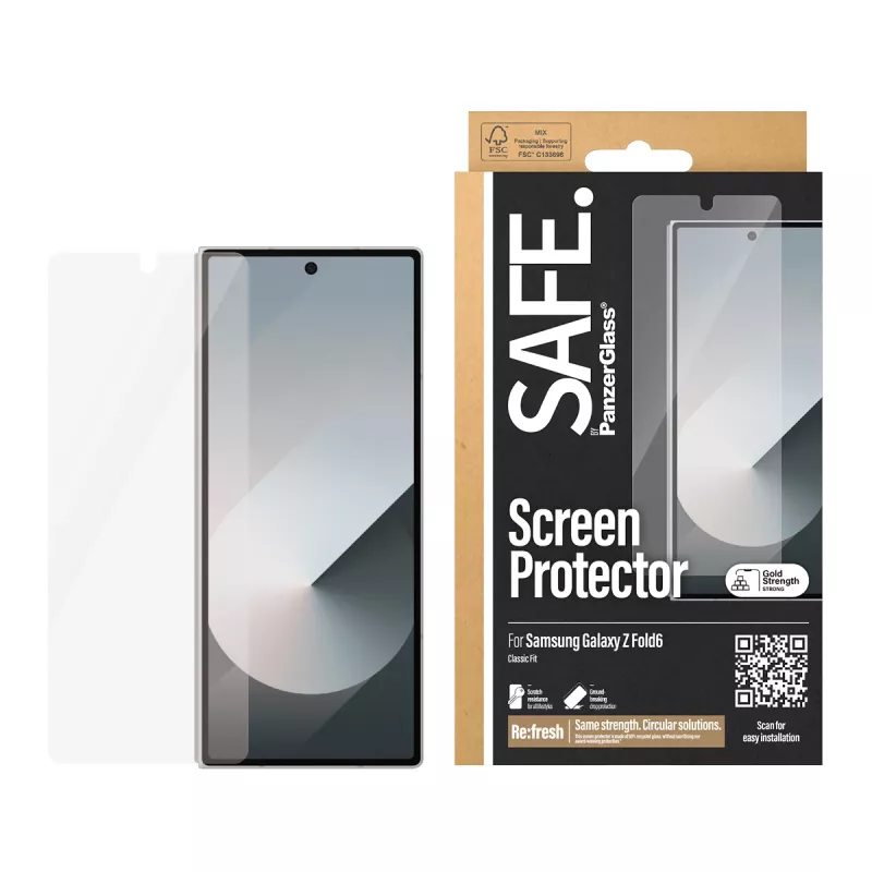 PanzerGlass SAFE. by ® protector de pantalla Samsung Galaxy Z Fold6 | Classic Fit