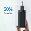 Cargador usams T47 USB / USB‑C 65W PD cargador rápido — 65W USB Power Delivery, conectores USB-A + USB-C