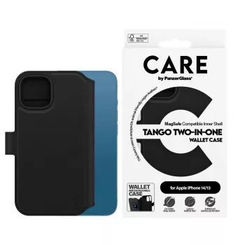Funda PanzerGlass CARE by Feature Case Tango cartera dos en uno MagSafe iPhone 14 13