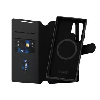 Funda para móvil PanzerGlass CARE Feature Case Tango Two-in-One Wallet, compatible con Samsung Galaxy S24 Ultra, transparente
