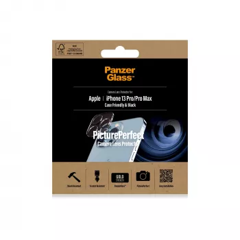 Protector de cristal para objetivo de cámara PanzerGlass Apple iPhone 13 Pro 13 Pro Max resistente a arañazos e impactos