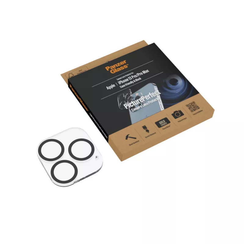 Protector de cristal para objetivo de cámara PanzerGlass Apple iPhone 13 Pro 13 Pro Max resistente a arañazos e impactos