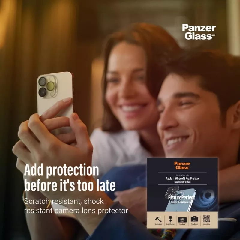 Protector de cristal para objetivo de cámara PanzerGlass Apple iPhone 13 Pro 13 Pro Max resistente a arañazos e impactos