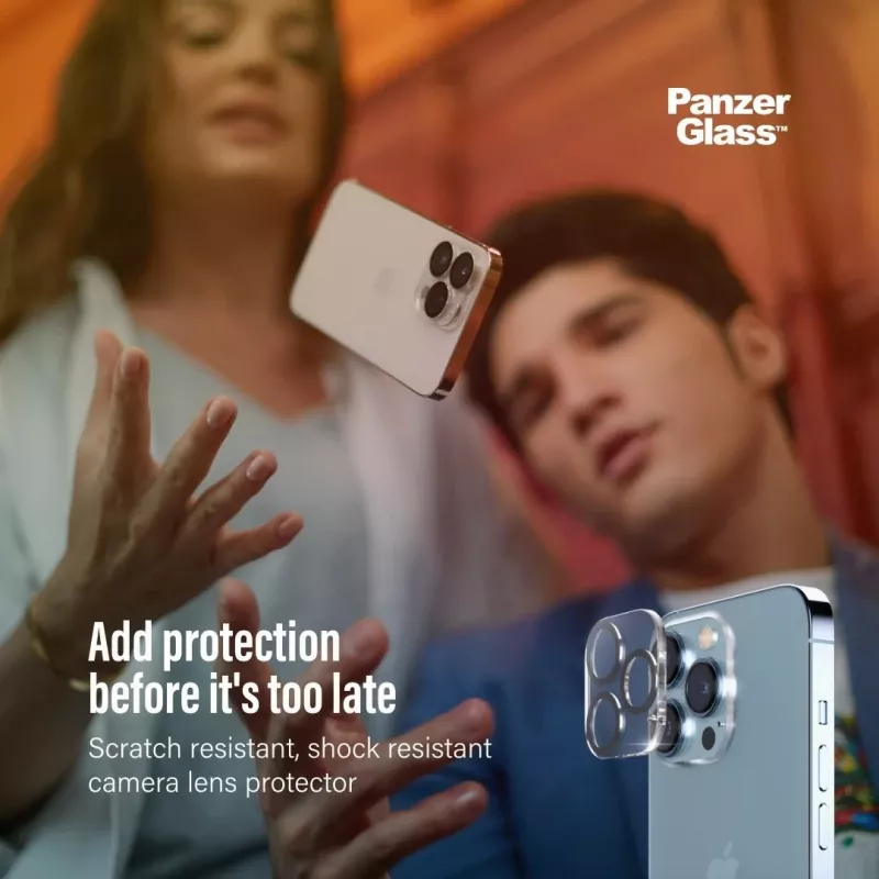 Protector de cristal para objetivo de cámara PanzerGlass Apple iPhone 13 Pro 13 Pro Max resistente a arañazos e impactos
