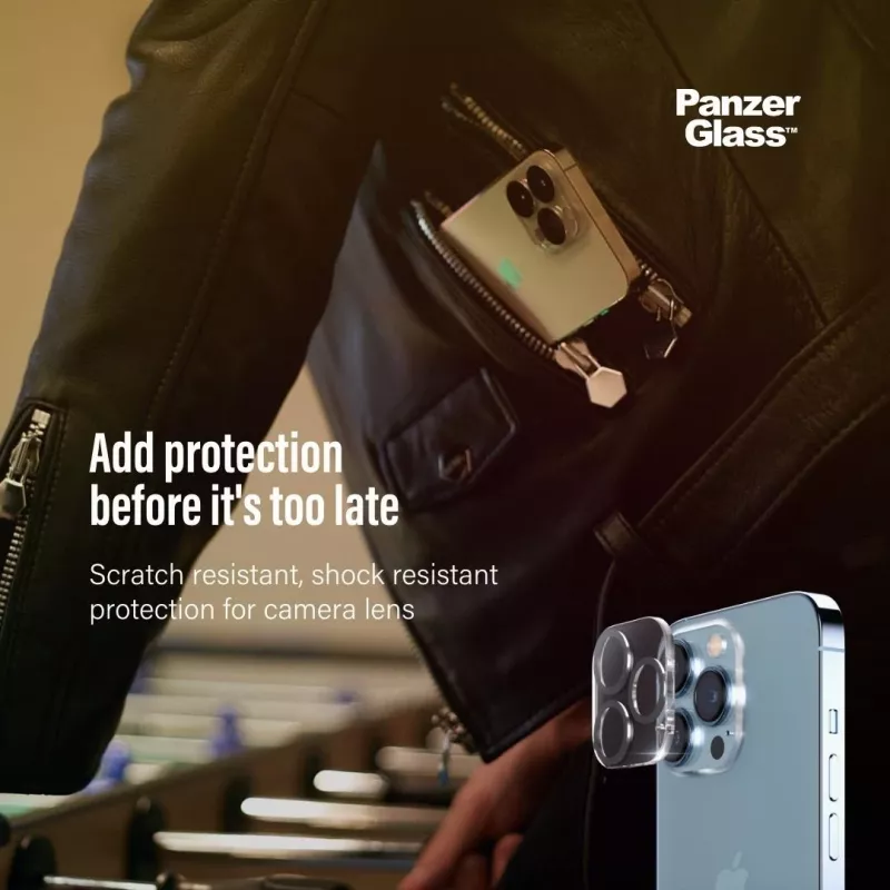 Protector de cristal para objetivo de cámara PanzerGlass Apple iPhone 13 Pro 13 Pro Max resistente a arañazos e impactos