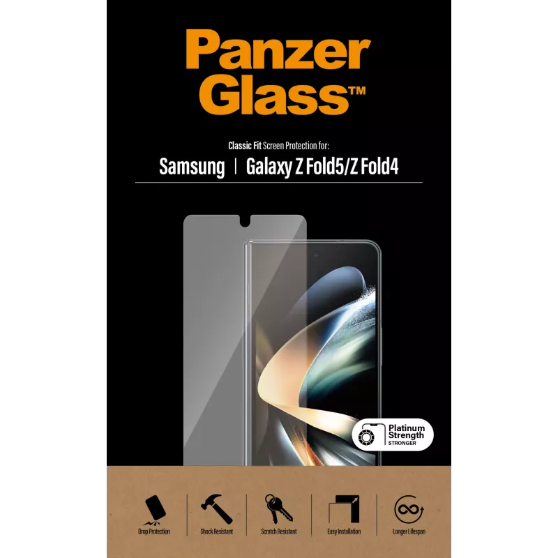 Lámina protectora de pantalla PanzerGlass para Samsung Galaxy Z Fold4 antibacteriana resistente a arañazos