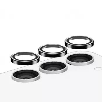 Protector de lentes de cámara PanzerGlass Hoops Samsung Galaxy S23 FE negro resistente a arañazos y golpes