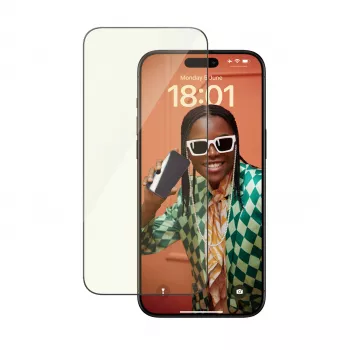 Protector de pantalla PanzerGlass ® EyeCARE™ iPhone 15 Pro Max | Ultra-Wide Fit con EasyAligner