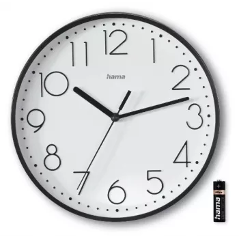Hama Salina Reloj de cuarzo redondo Negro, Blanco