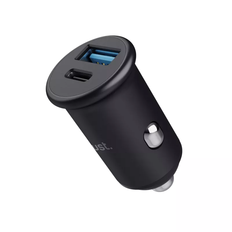 Mechero Trust Maxo Universal negro carga rápida coche 12-24V
