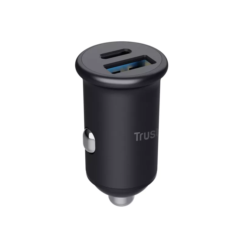 Mechero Trust Maxo Universal negro carga rápida coche 12-24V